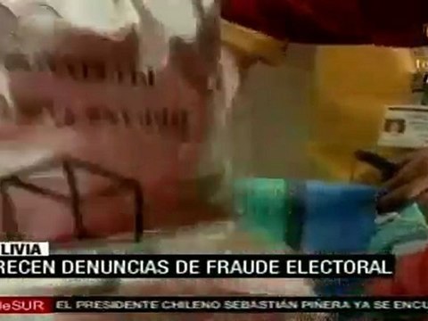 Crecen denuncias de fraude electoral en Bolivia