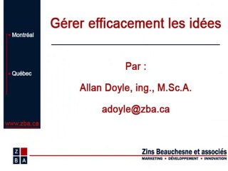Gérer efficacement les idées-ZBA