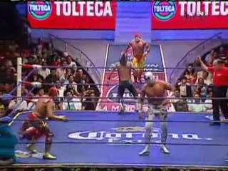 Metro, Sagrado, Valiente vs Rojo Jr., Misterioso, Sangre