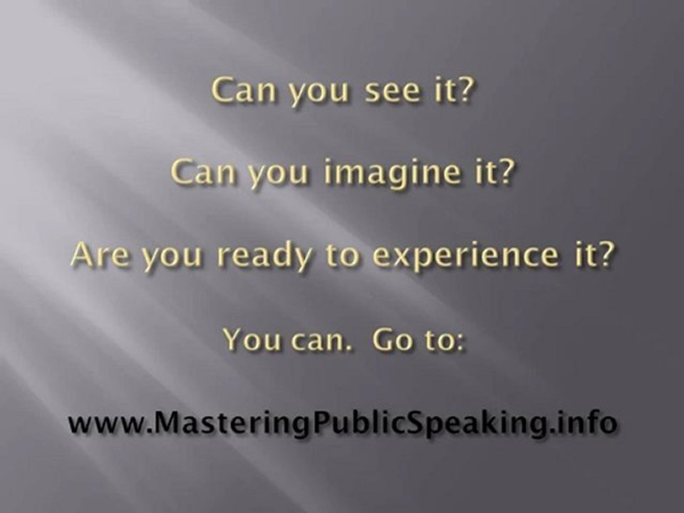 Mastering Public Speaking