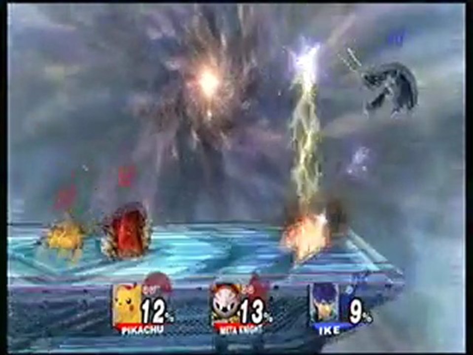 SSBB: Ike(Saito) VS Pikachu(Antoine) + Meta Knight(Magma)