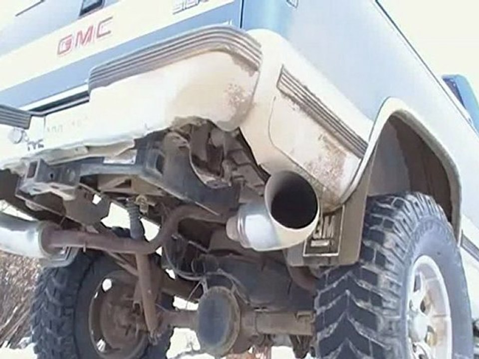 1990 GMC Sierra Shorty Headers Dualled Into Flo-Pro Mufflers