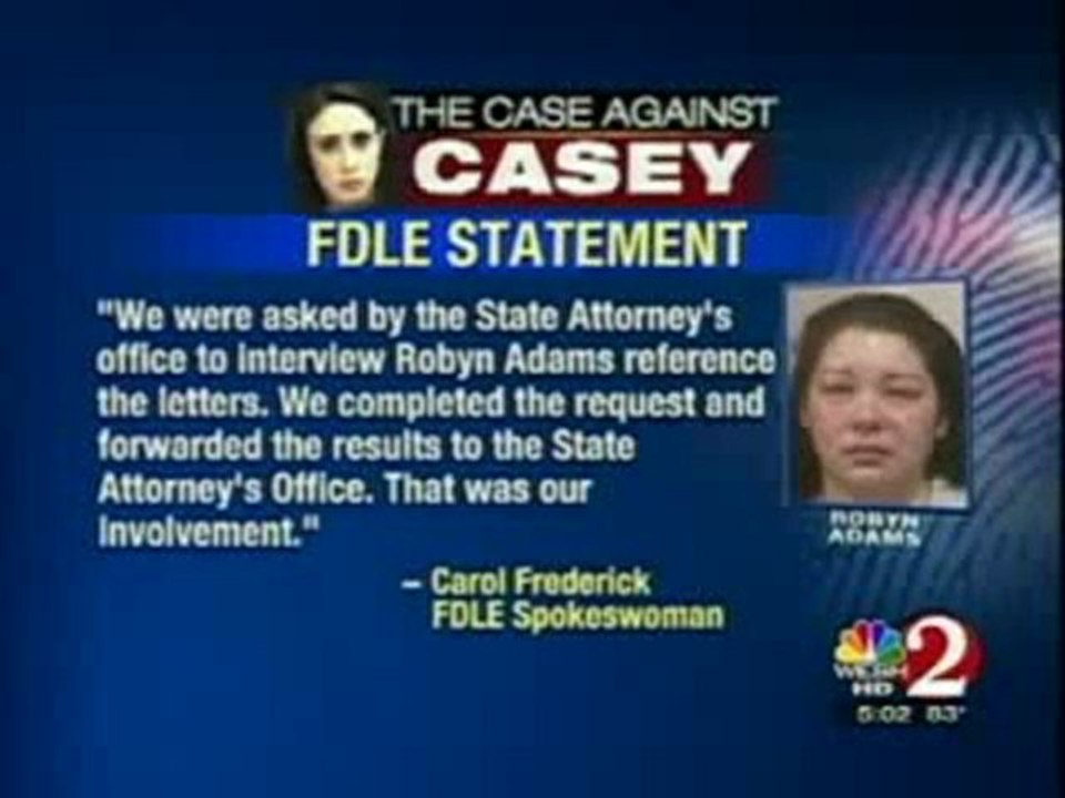 Casey Anthony: Is Robyn Adams a Jailhouse Snitch - 5PM