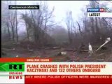 First on-site video of plane crash that killed Polish ...