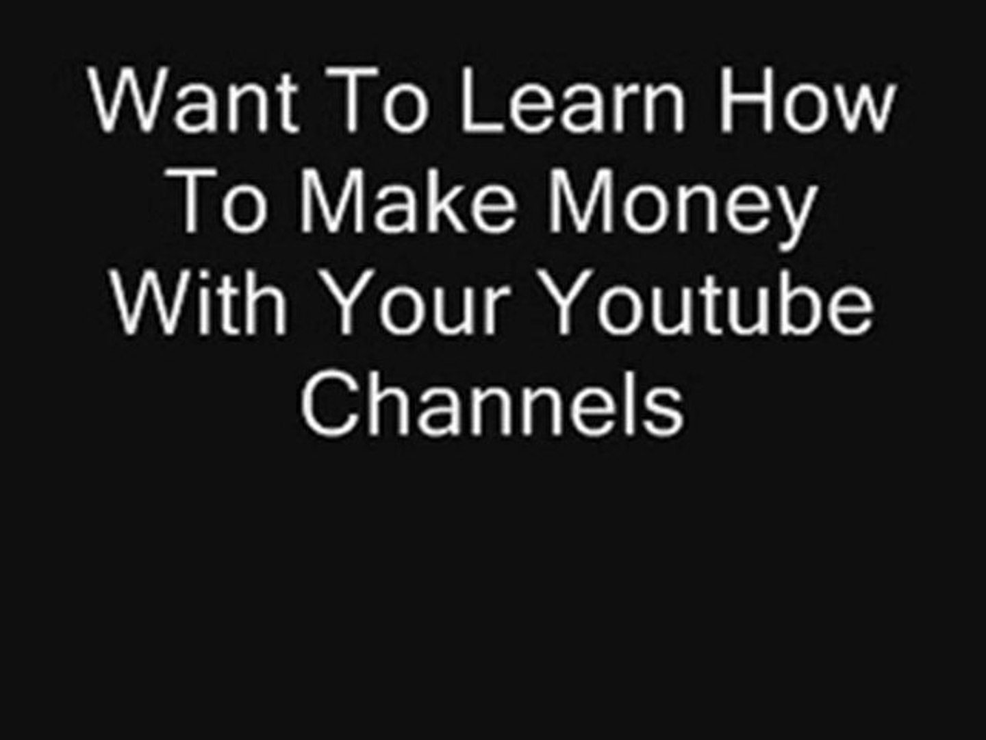 ⁣Make Money With Your Youtube Channels