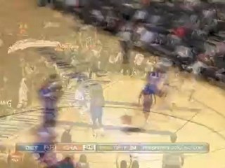 Larry Hughes makes the incredible over-the-backboard shot.