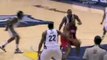 Andre Iguodala gets the block on defense, throws a ankle-bre