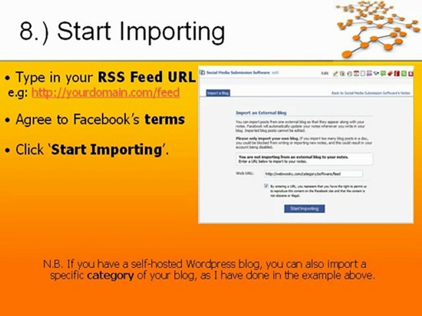 ⁣How to Import Blog RSS into Facebook Fan Page