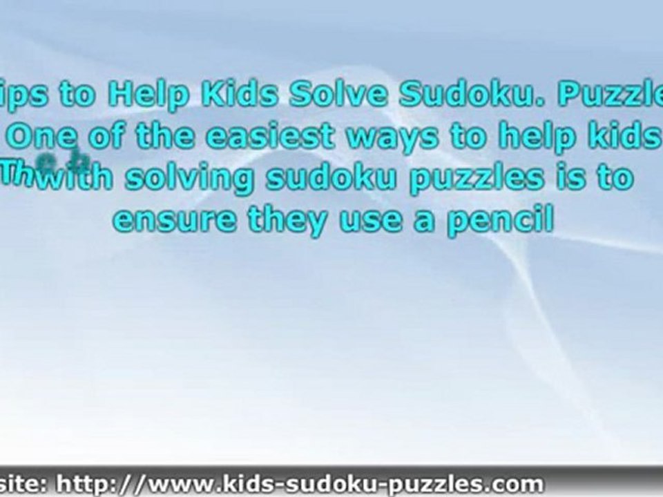 Teach Kids To Solve Sudoku Puzzles