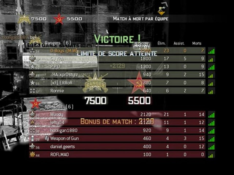 Team call of duty 6 modern-warfare 2 team qui recrute