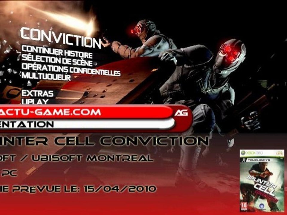 Splinter Cell Conviction présentation