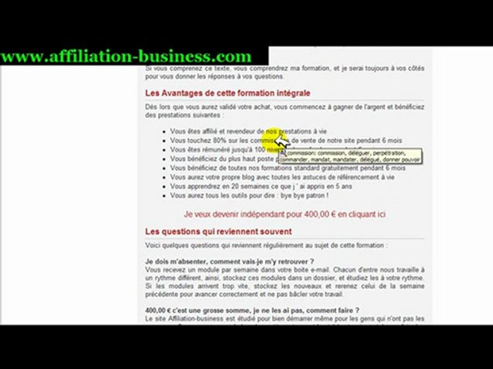 Formation marketing de réseau - affiliation business