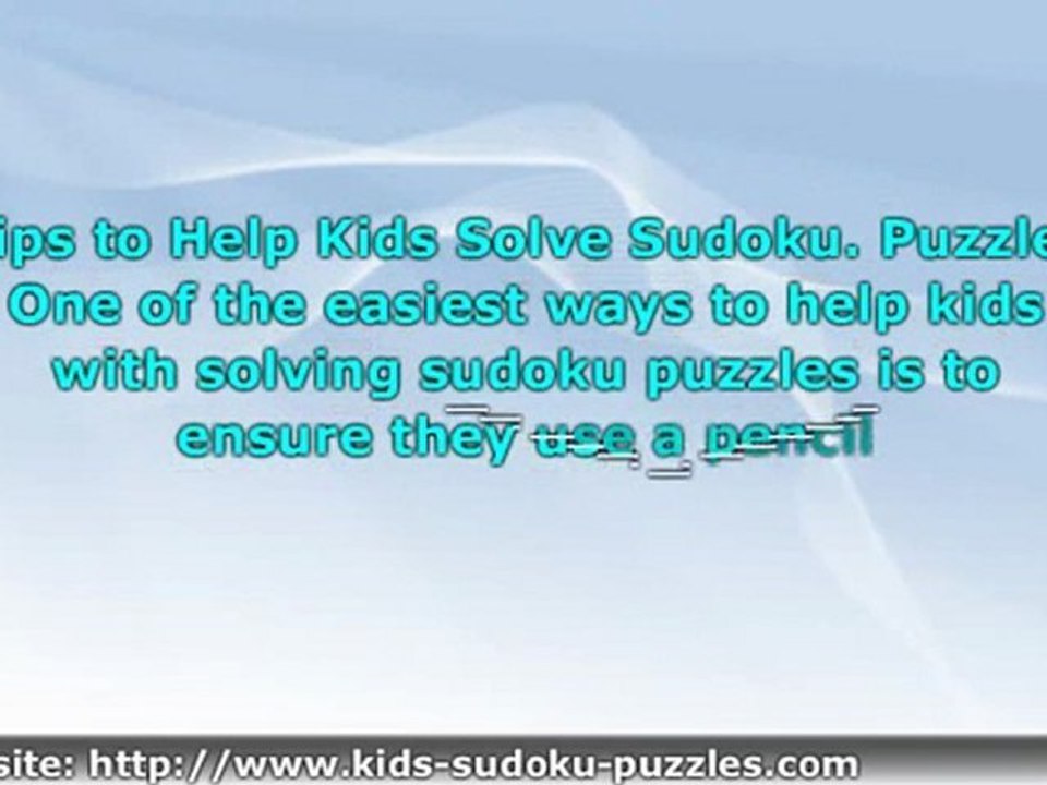 How To Teach Kids To Solve Sudoku