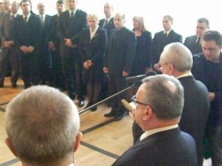 Minuta ciszy w Urzedzie Wojewodzkim