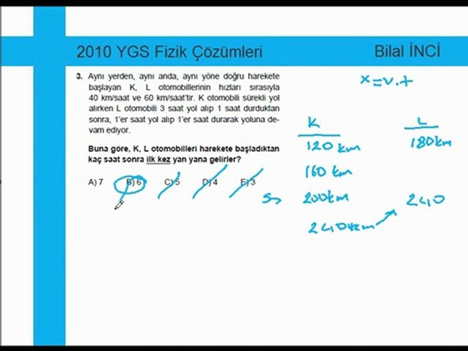 2010 ygs fizik soru ve çözümleri bilal inci part 1