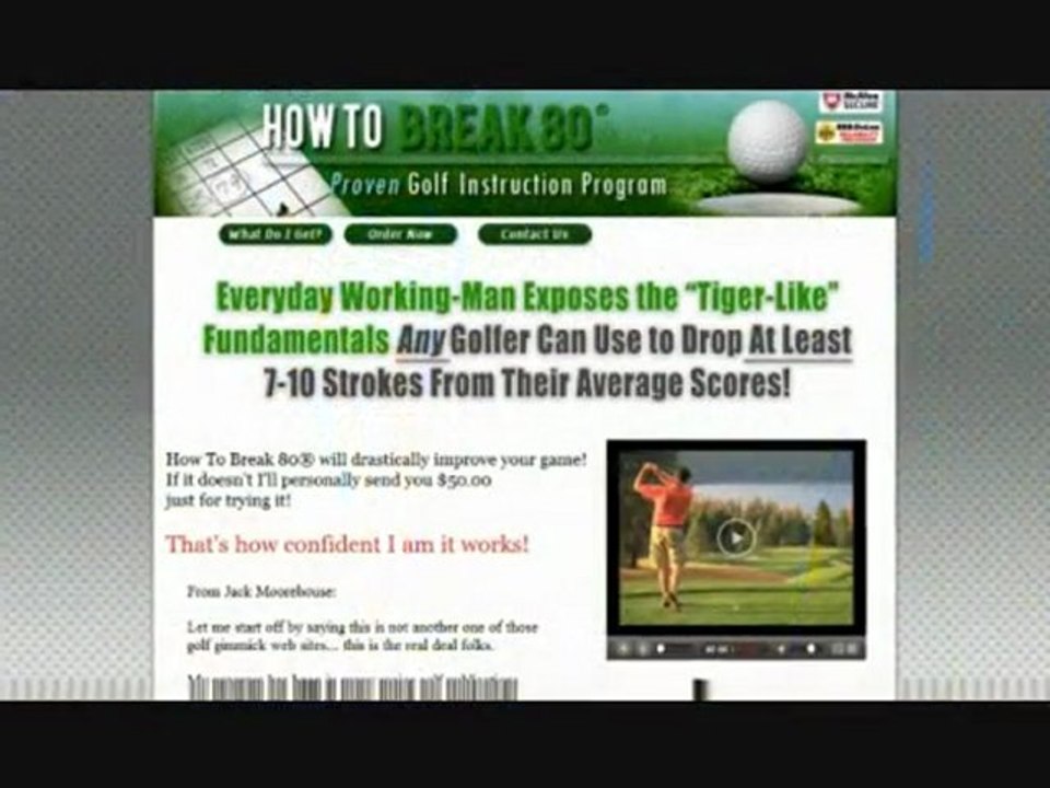 How to Break 80 in Golf - Improve Your Golf Game