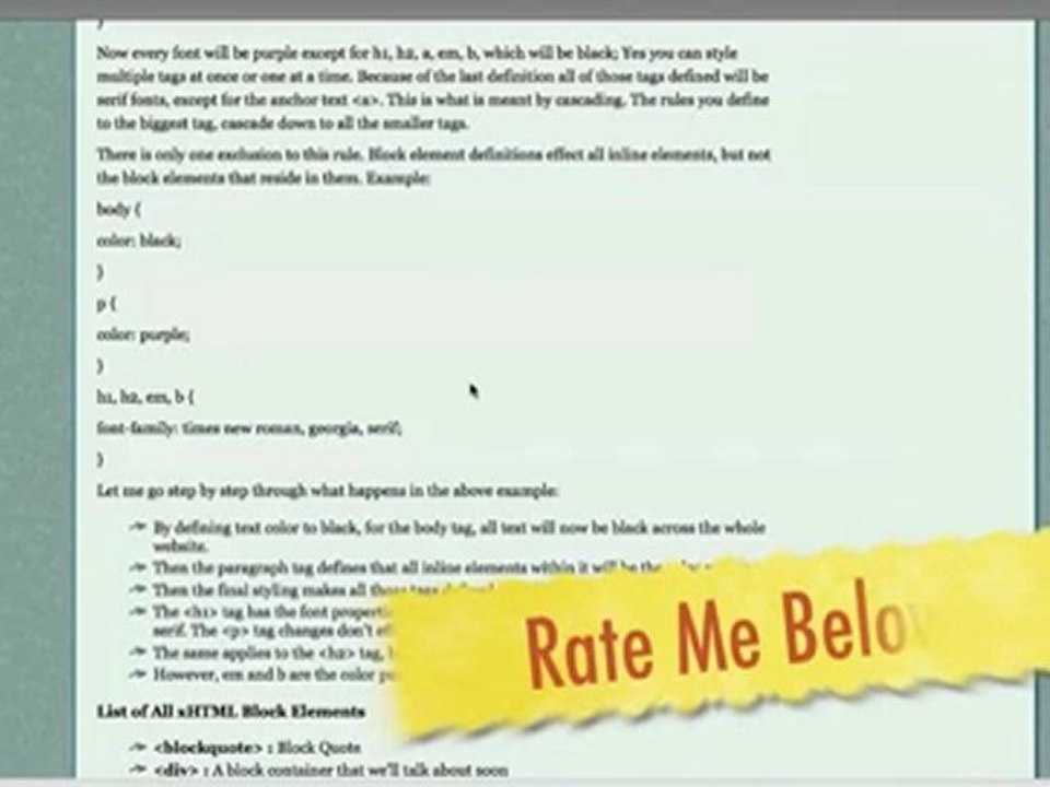How to CSS Style HTML Pt 1