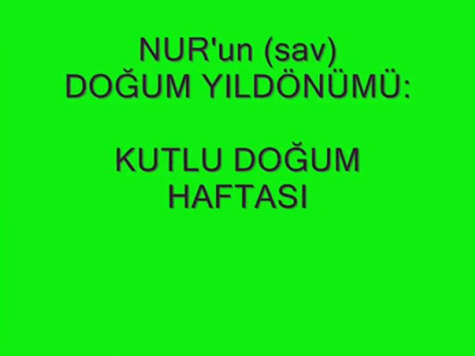 KUTLU DOĞUM HAFTASI (14-20 NİSAN)