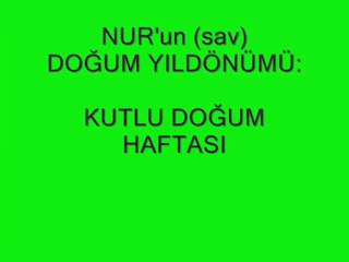 KUTLU DOĞUM HAFTASI (14-20 NİSAN)