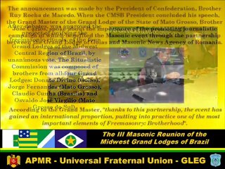 III Masonic Reunion of the Brazilian Midwest Grand Lodges