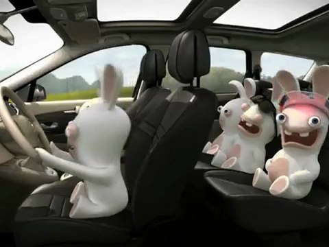 Les Lapins Crétins font la pub de la Renault Grand Scenic