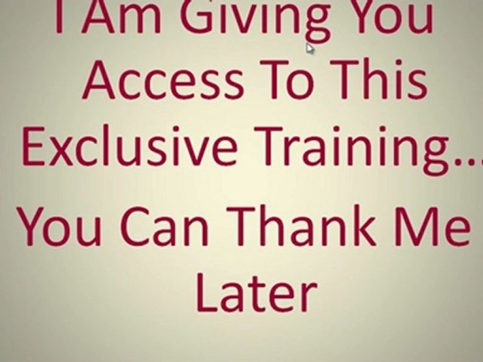 Exclusive Marketing Training