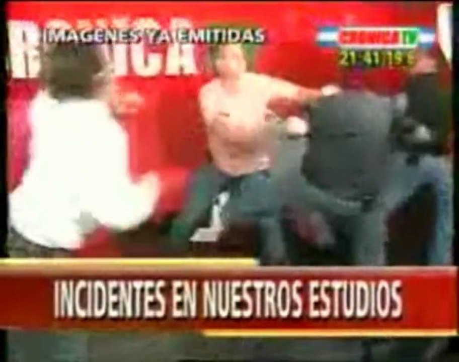 Bagarre générale en direct sur un plateau télé argentin