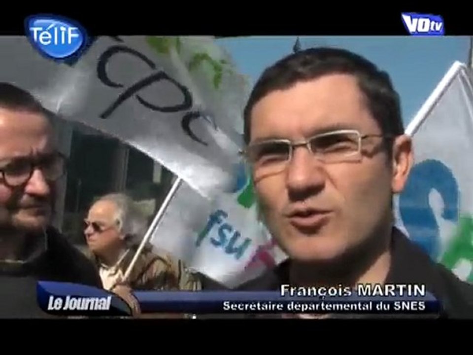 Val d'Oise : manifestation d'enseignants devant la préfecture