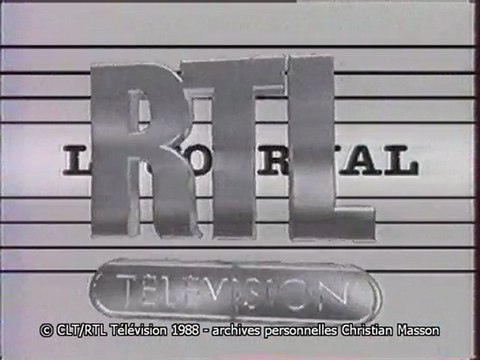 RTL Télévision - Le générique du journal et les titres 1988
