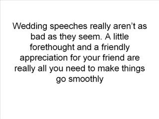 perfect wedding speeches