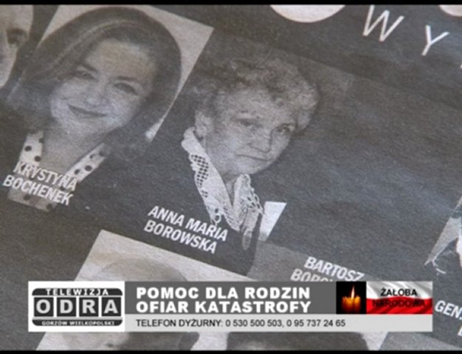 Pomoc dla rodzin ofiar katastrofy
