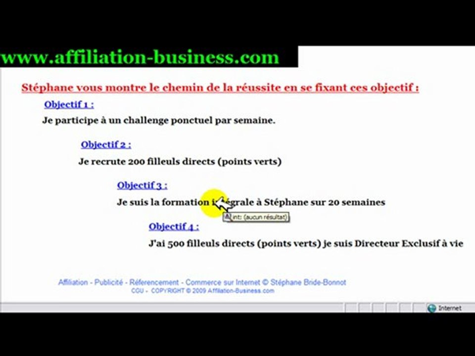 Les objectifs pour une bonne affiliation
