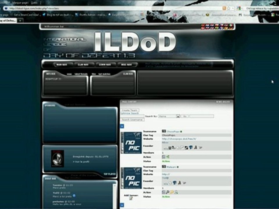 comment géré sa team sur le site ILDoD