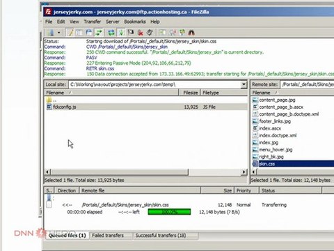DotNetNuke Tutorial, how to change the FCK editor background