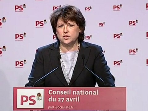 Discours de Martine Aubry au conseil national