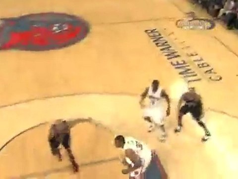 Gerald Wallace comes up with the steal and slams it home on