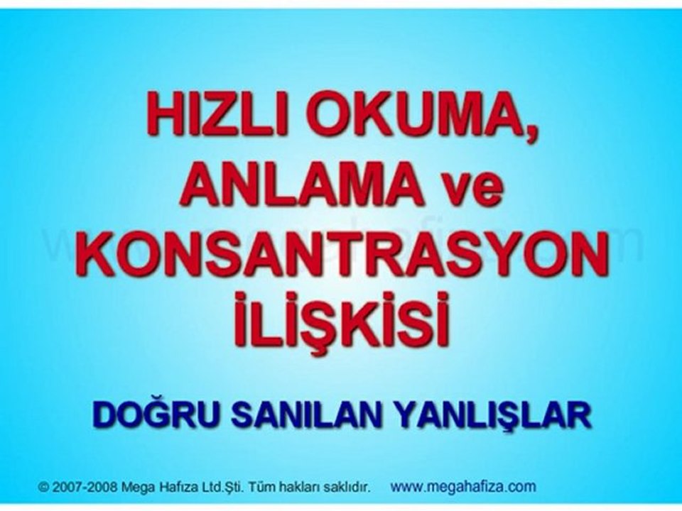 ANLAYARAK HIZLI OKUMA VE HAFIZA GÜCÜ, Sunan Melik Duyar