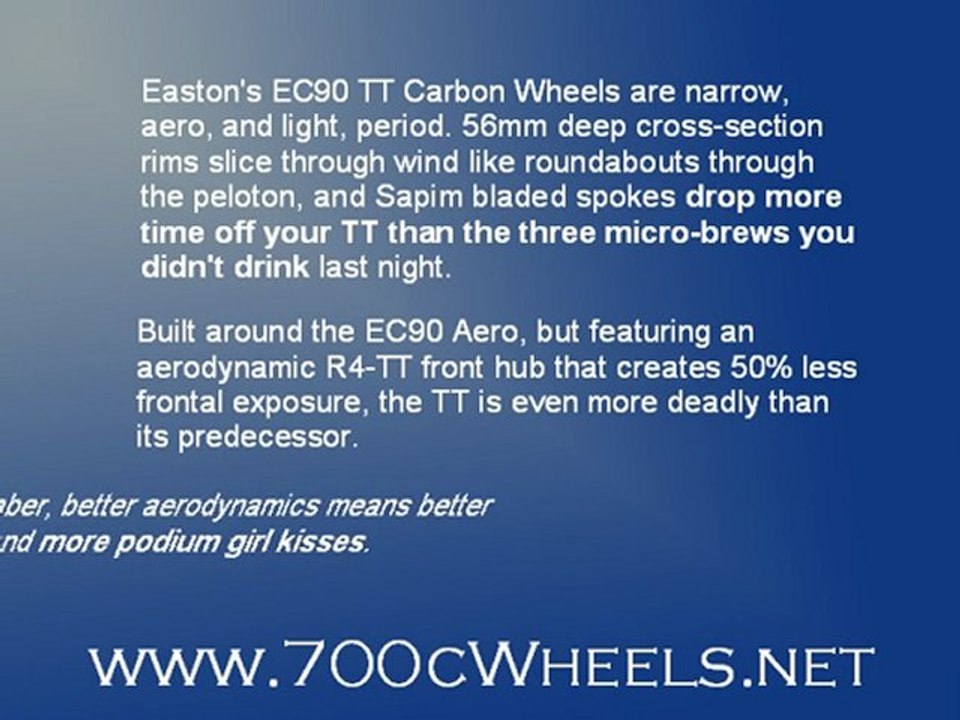 700c Wheels - Easton EC90 TT Road Bike Wheel Set