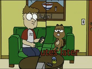 Guy and Beaver 11 Texting