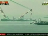 Rescatan restos de buque hundido en Corea del Sur