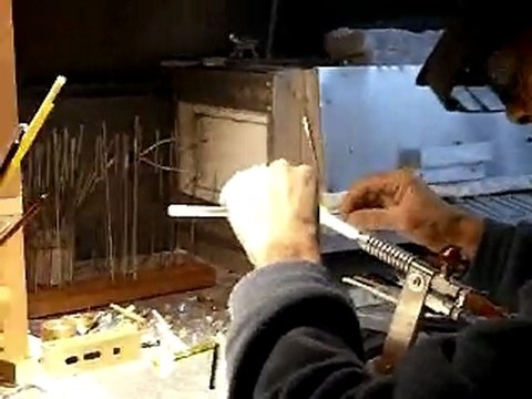 perle de verre au chalumeau implosion marble