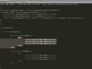 Tutoriel : Menu Ultra simple en Jquery.
