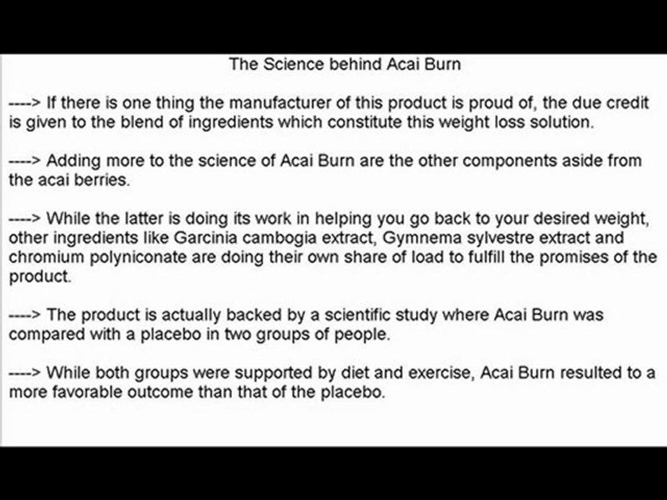 Acai Burn Reviews - acai-burn-experience.com/