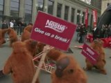 Greenpeace protests at Nestle shareholder meeting