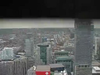 Dans l'ascenseur de la CN Tower de Toronto