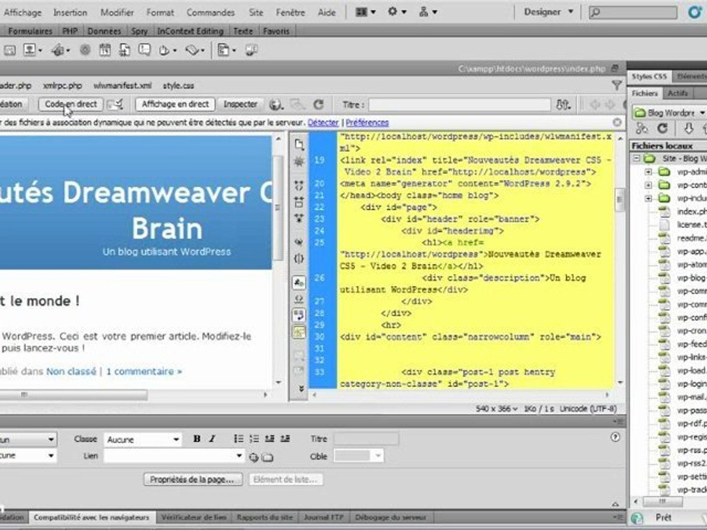 Dreamweaver CS5 : Gestion des blogs