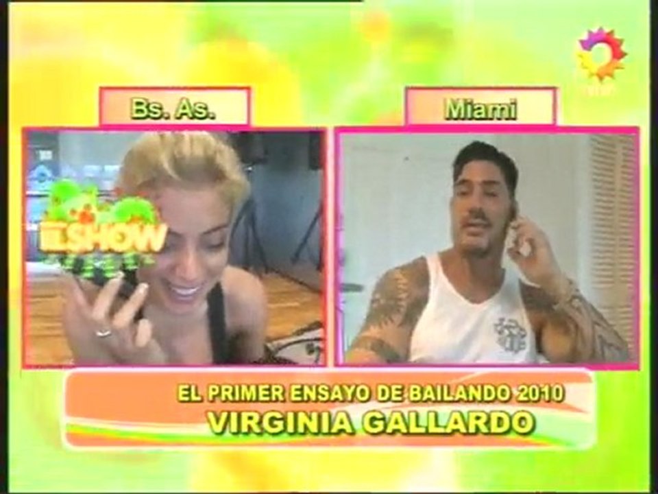 Ensayo de Virginia Gallardo para el bailando 2010