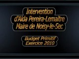 Intervention du Maire de Noisy-le-Sec, Alda Pereira-Lemaitre