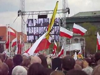 Uroczystości żałobne na Placu Piłsudskiego - 17.04.2010 rok