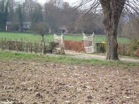 Evrard à l'épandage de chaux 2010